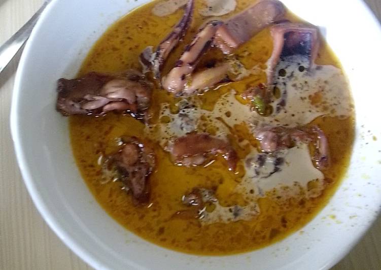 Resep Cumi nus berenang kuah santan yang Enak