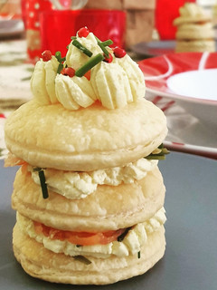 Foto di Millefoglie salato al salmone
