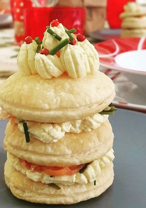 Foto di Millefoglie salato al salmone