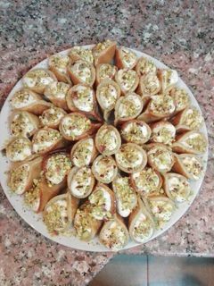 صورة لوصفة قطايف عصافيري بالقشطه