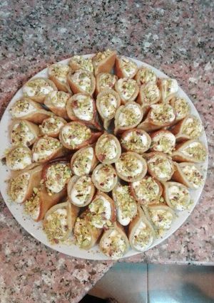صورة لوصفة قطايف عصافيري بالقشطه