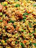 MEZCLA DE Arroces con Chorizo Oreado y Tocino de Cerdo🐽...!