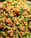 MEZCLA DE Arroces con Chorizo Oreado y Tocino de Cerdo🐽...!