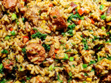 MEZCLA DE Arroces con Chorizo Oreado y Tocino de Cerdo🐽...!