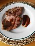 Filetes de cabeza de lomo con reducción de cerveza negra