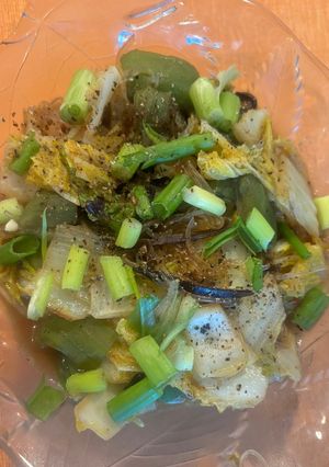 A picture of Stir-Fried Napa Cabbage with Luffa.