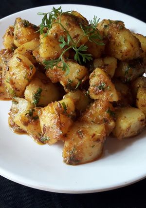 A picture of Jeera Aloo.