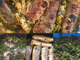سمك مشوي محشي بثوم والبقدونس والفلفل وزيت الزيتون 🐟🧄🌶️🫑
