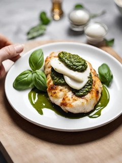 Csirkemell Pesto-Mozzarella Borítással 🌱 recept fotója