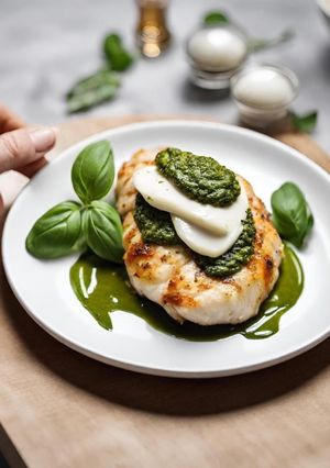 Csirkemell Pesto-Mozzarella Borítással 🌱 recept fotója