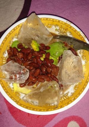 Foto resep Es kacang merah + alpukat kerok