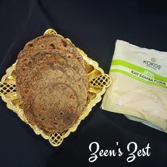 A picture of Raw Banana and Wheat flour Rotis.