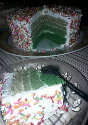 Foto resep Green Tea Ombre Cake