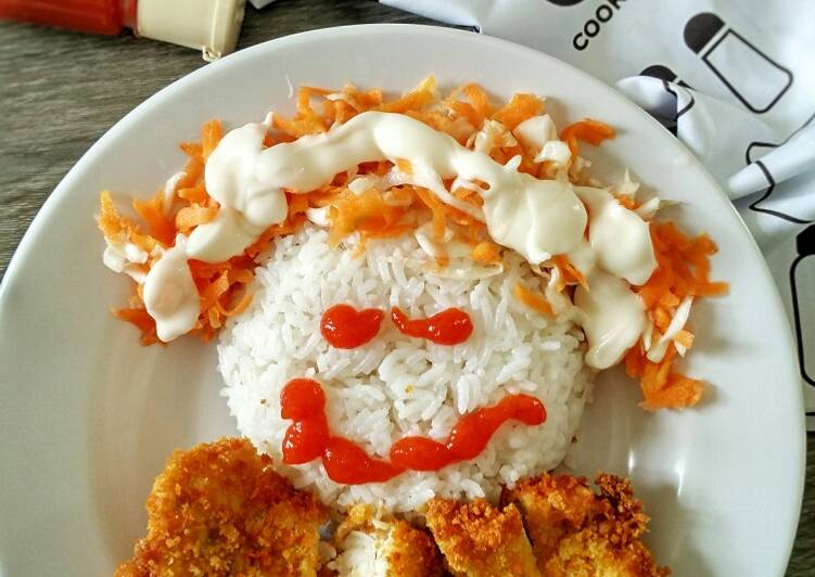 Bagaimana Menyiapkan Chicken Katsu Salad Hokben, Enak Banget