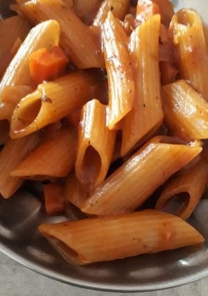 A picture of Red sauce pasta (homemade style).
