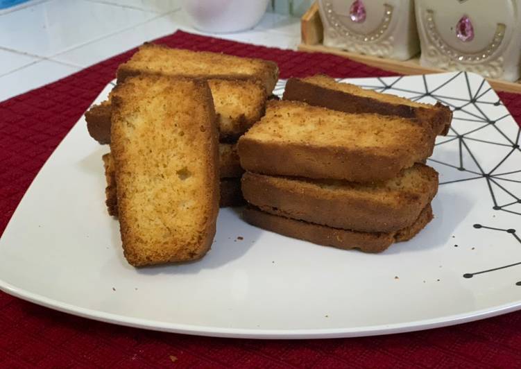 Recipe of Homemade Cake rusk. Dry cake recipe