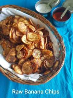 A picture of Raw banana chips/Vazhakkai chips.