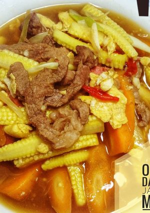 Foto resep Oseng Daging Jagung Muda