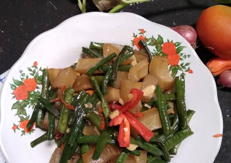 Resep Oseng kikil kacang panjang | Resep Bumbu Oseng kikil kacang panjang Yang Sempurna