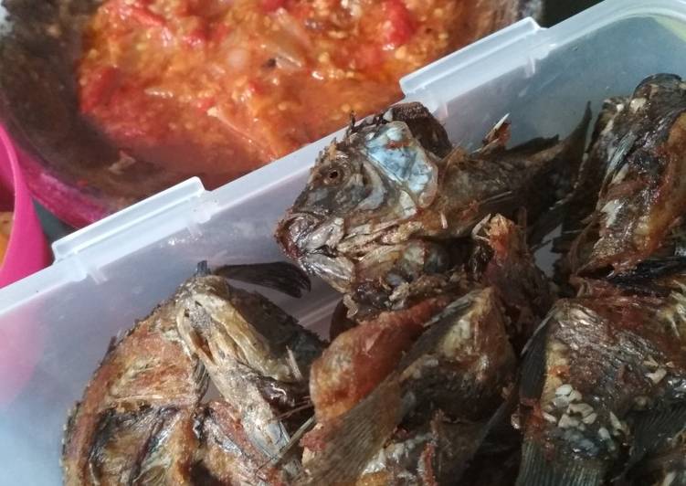 Ikan Goreng Garing+Sambal Tomat Simple #5resepterbaruku