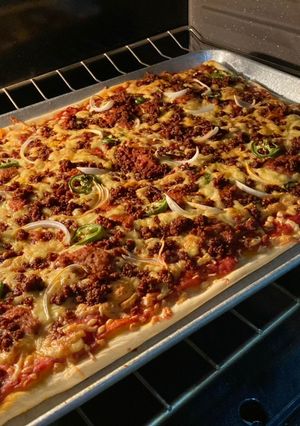 Una foto de Pizza