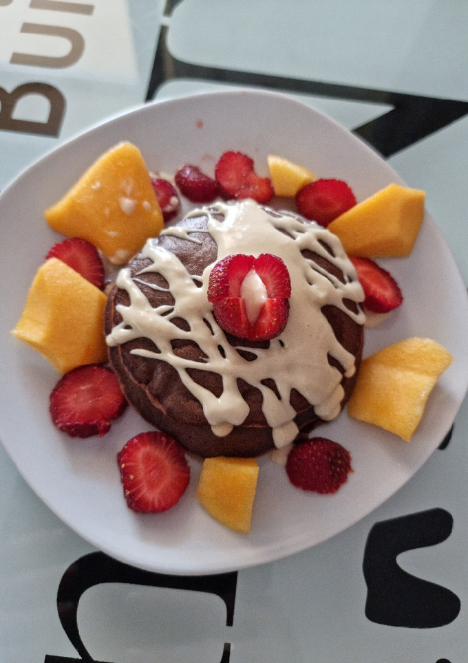 Una foto de Tortitas de plátano y avena (sabor Brownie)