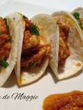 Tacos de pollo en salsa al pesto rosso