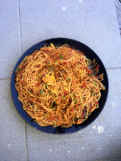 A picture of Spagetti jollof🍝🍜.