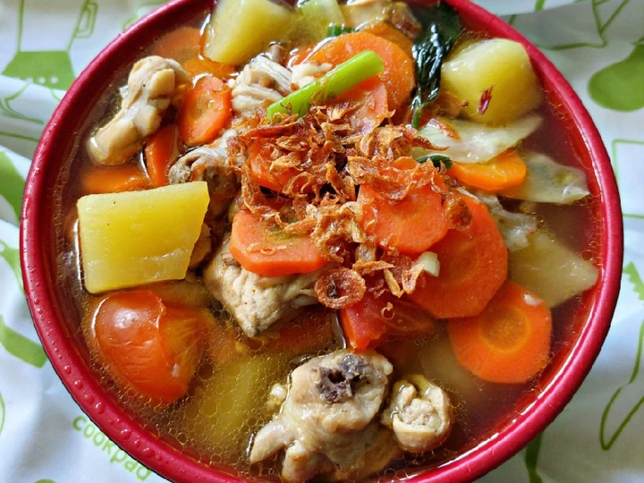Langkah Gampang Menyiapkan Resep 14.Sup Ayam,Simple, Gurih dan Enak yang Lezat Sekali Anti Ribet, Sempurna