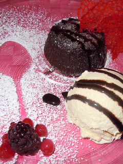 Una foto de Coulant de chocolate
