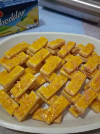 Langkah Gampang Membikin Resep Kastangel keju tanpa telur yang Uenak Anti Ribet, Lezat Sekali