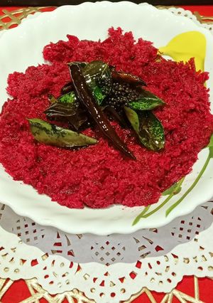 A picture of Onam Sadya Special Beetroot Pachadi.