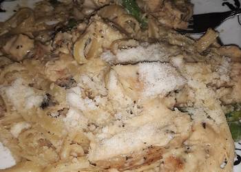 Popular Recipe Homemade Chicken Alfredo with Asparagus Most Delicious