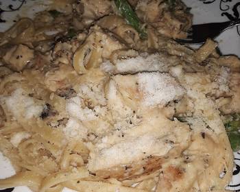 Ultimate Prepare Recipe Homemade Chicken Alfredo with Asparagus Delicious Nutritious