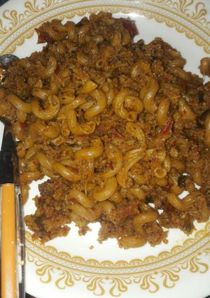 A picture of Macaroni with Cuscuse.