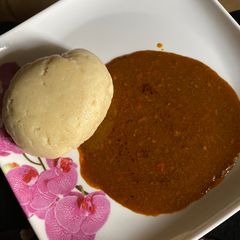 Semo and dry okro A picture of Semo and dry okro.