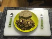 Una foto de pasta con palmito