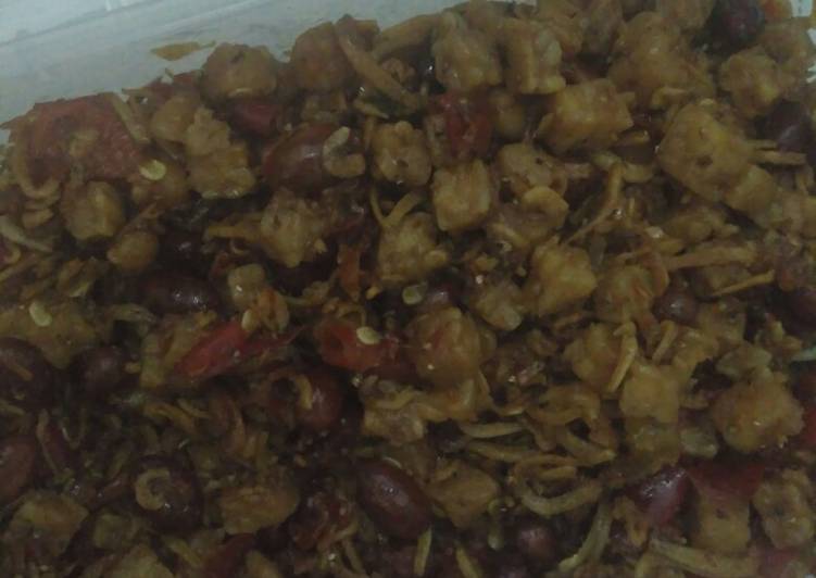 Cara Gampang Membuat Sambel teri medan kacang tempe (bumbu ulek) Anti Gagal