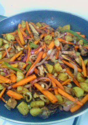 A picture of Veggie Sharwarma Filling.