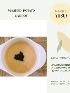 Foto resep MPASI 6+ Mashed Potato Carrot