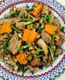 Bầu khô xào thịt vịt