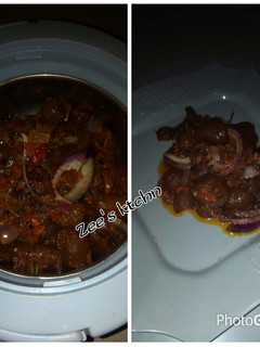 A picture of Gbomo(ganda) sauce to go with rice and yam.