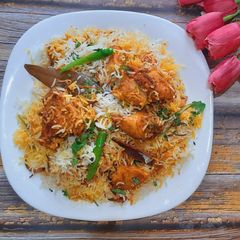 A picture of Chicken Tikka Biryani.
