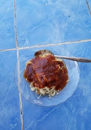 Foto resep Enoki saos spageti papa suka
