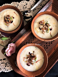 A picture of Sooji Ki Kheer / Semolina Pudding / Rava Payasam.