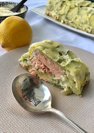 Une photo de Terrine de saumon / courgette