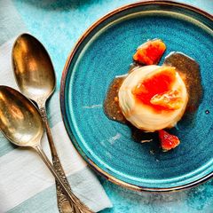 A picture of Blood orange panna cotta.