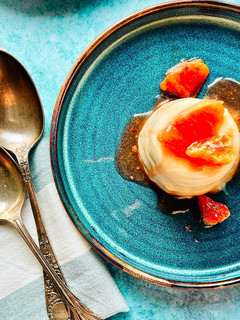 A picture of Blood orange panna cotta.