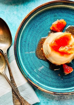 A picture of Blood orange panna cotta.