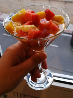 Una foto de Macedonia de fruta